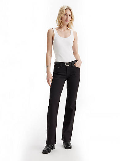 

Джинсы женские супернизкие Bootcut Levi's, цвет Crew Look - Black