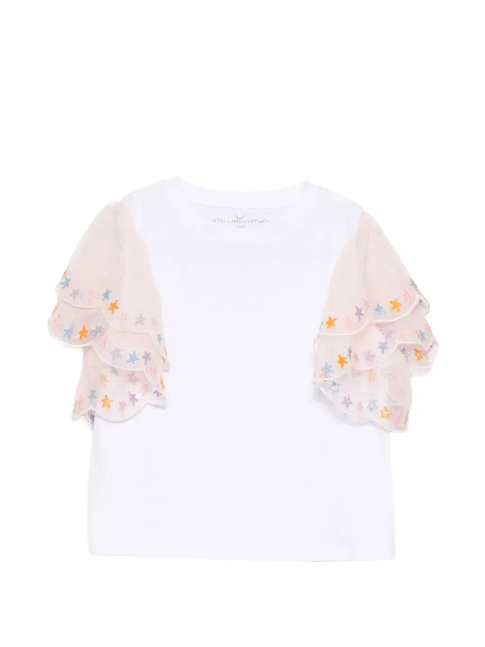 Футболка с оборками Stella McCartney Kids, белый