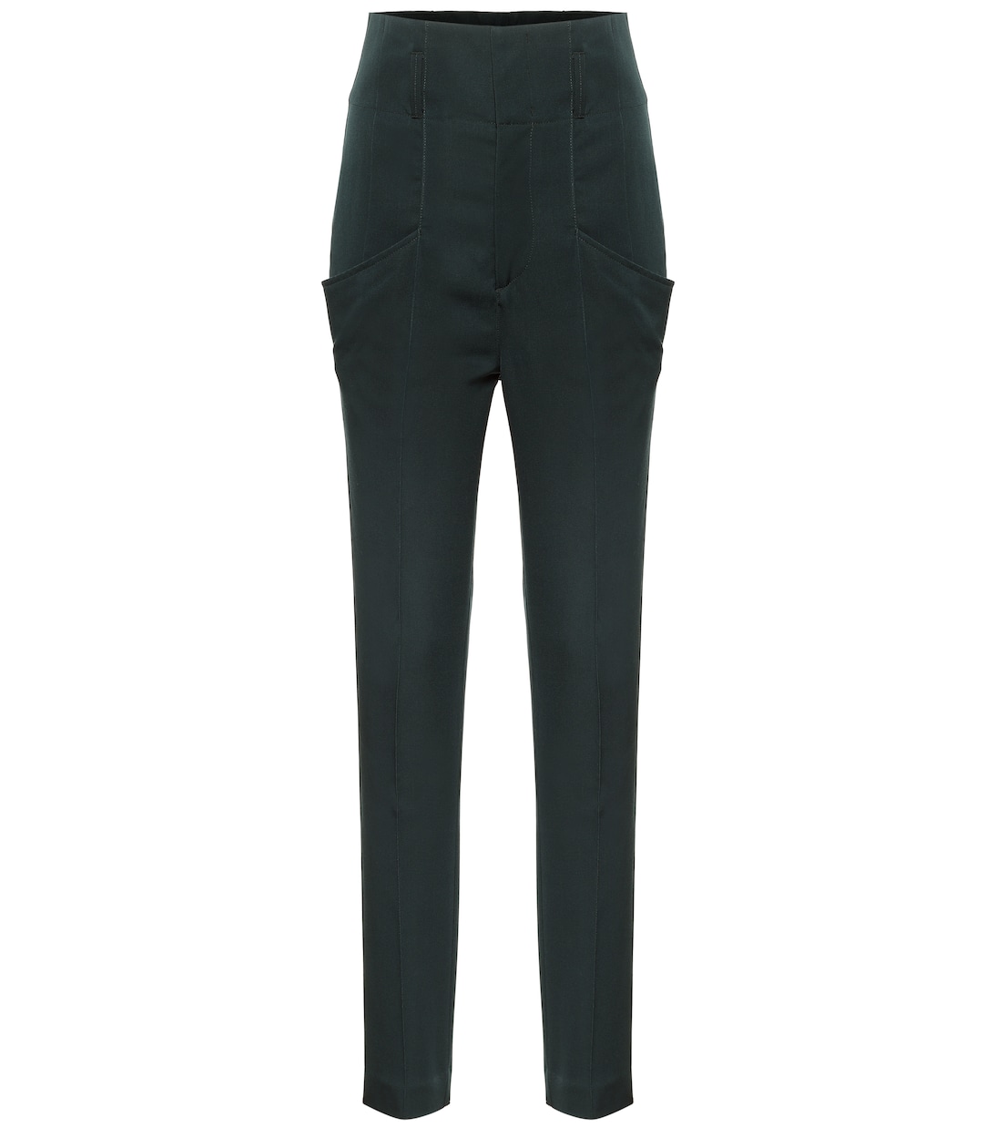

Шерстяные брюки Padme с высокой талией Isabel Marant, Dark Green