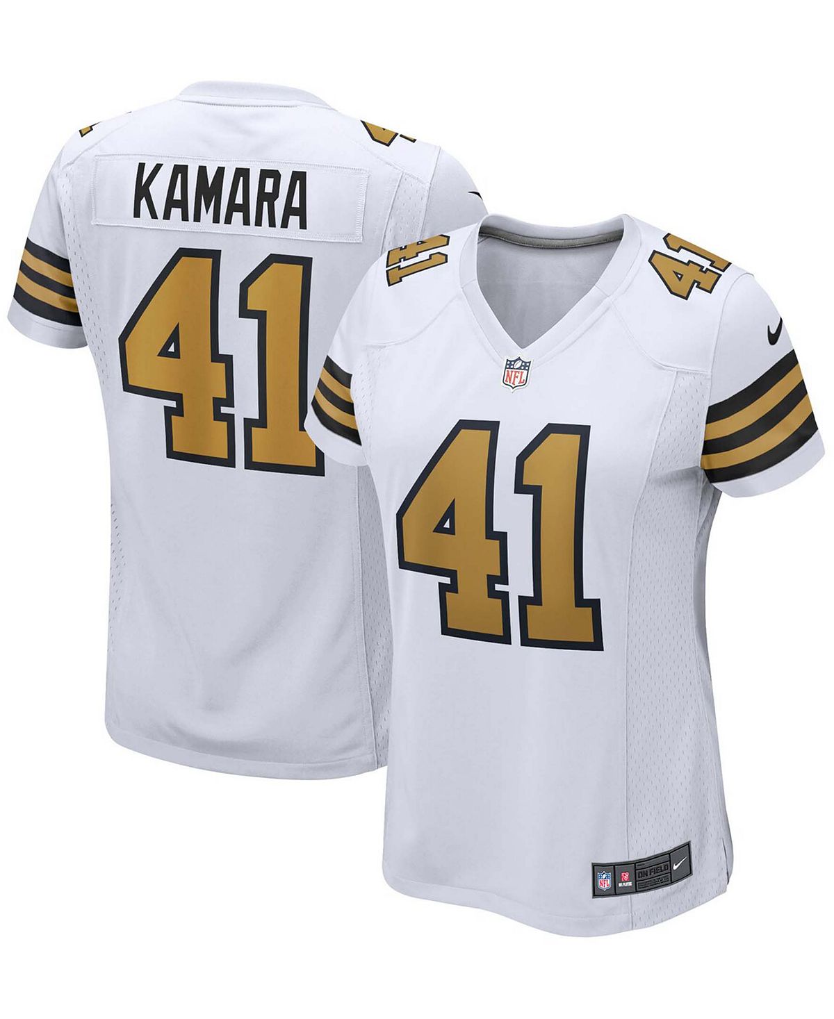 

Женская белая майка игрока альтернативной игры Alvin Kamara New Orleans Saints Nike, белый