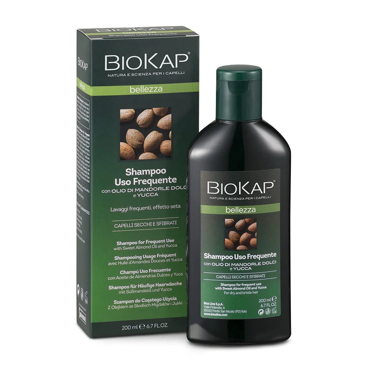 Мягкий шампунь Bellezza для ежедневного мытья волос от BIOKAP