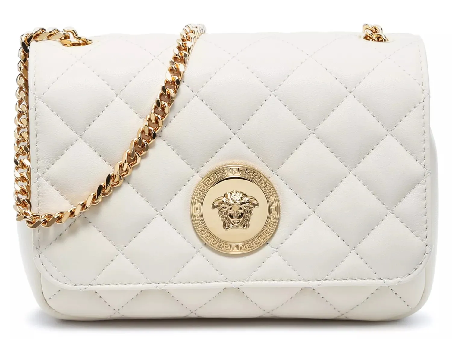 

Сумка через плечо Versace из стеганой кожи, цвет: белый