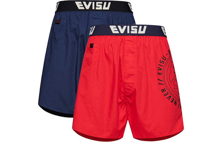 

Мужские боксеры EVISU, 2 Pack (Dark Blue/Red)