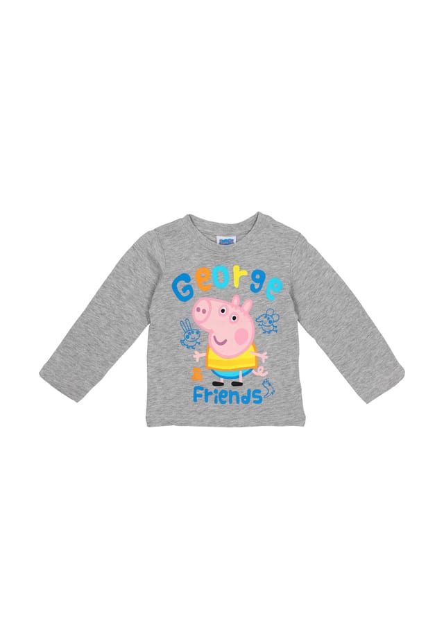 

Рубашка с длинными рукавами Peppa Pig, серый