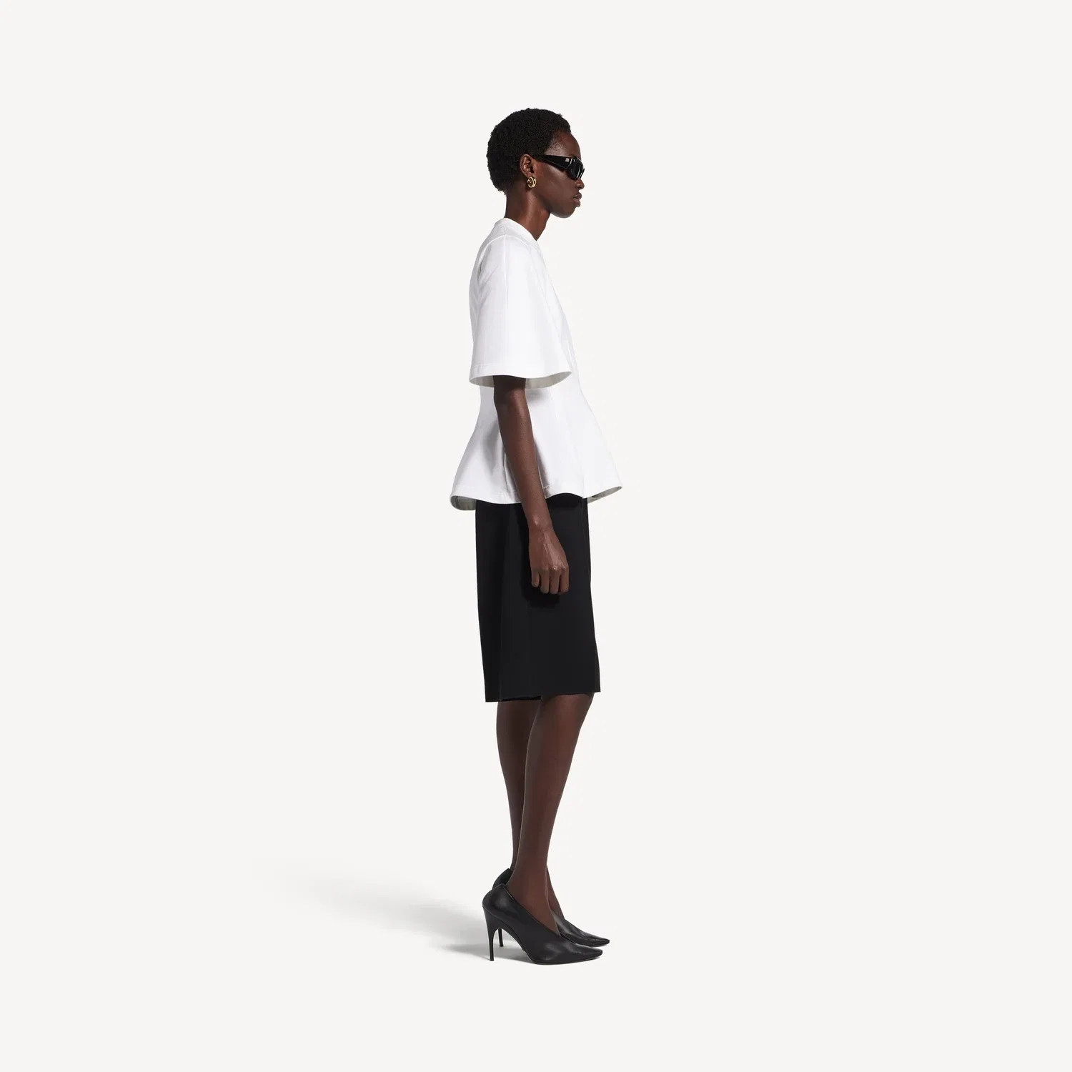 Женские форменные футболки белого цвета BALENCIAGA, белый — фото 3