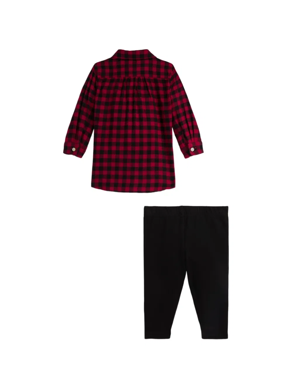 Брючный комплект с оборками Polo Ralph Lauren Kids, красный — фото 2