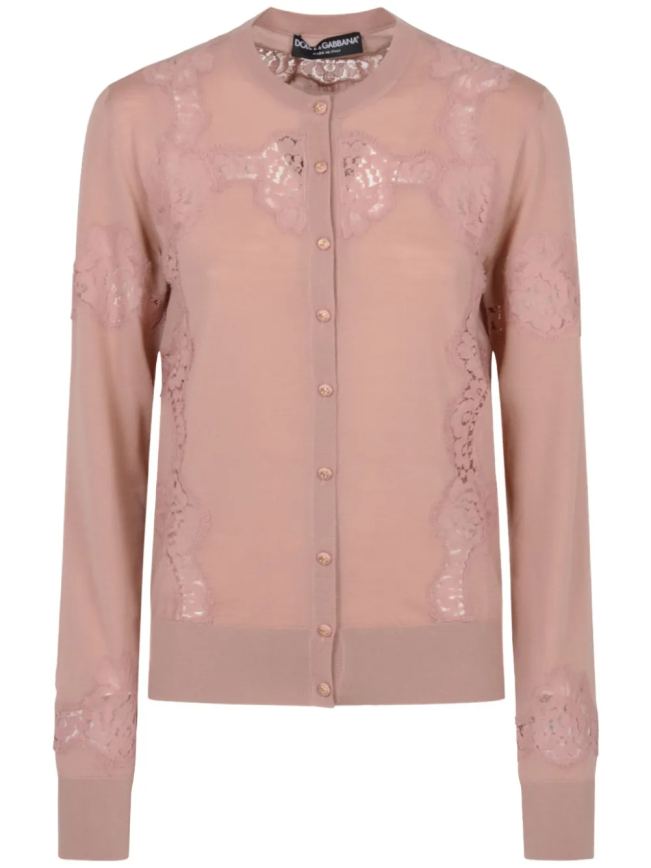 

Кардиган Dolce & Gabbana с кружевной отделкой, розовый
