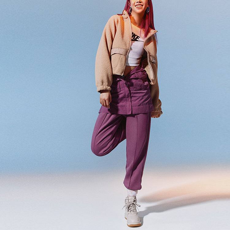 Куртка (WMNS) AS W Nike Sportswear ESSNTL SHRPA JKT Jacket HEMP DO7761-200 — фото 3