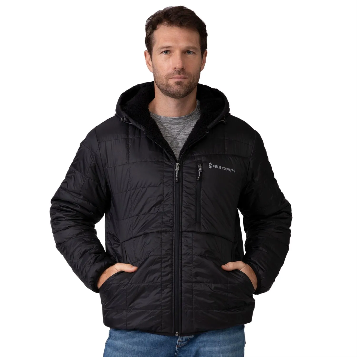 

Куртка FreeCycle Bedrock Puffer с утеплителем - мужская Free Country, Black