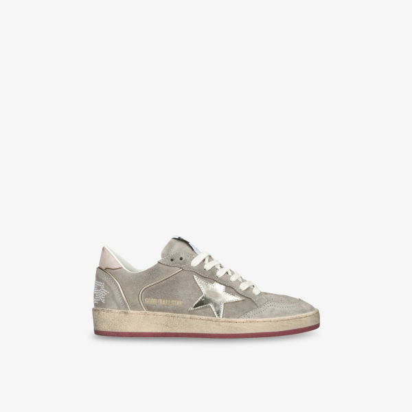 Кроссовки женские Golden Goose Ball Star замшевые, коричневый