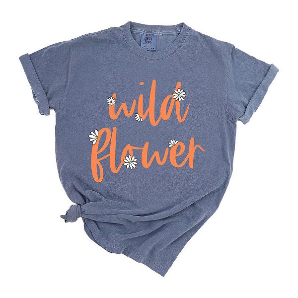 

Футболка Wild flower с покраской в готовом виде Simply Sage Market, Blue Jean