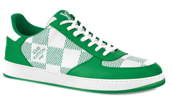 Кроссовки lv rivoli sneakers 'green with plaid' Louis Vuitton, белый — фото 2