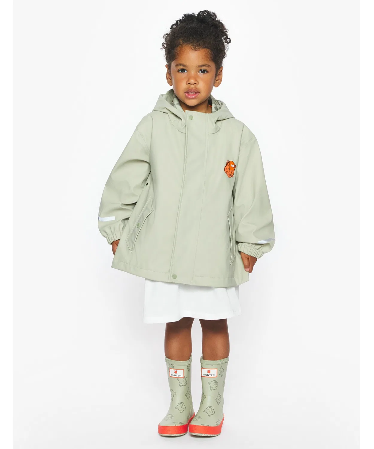 Детский дождевик MAISON KITSUNE x HUNTER из полиэстера с водонепроницаемым покрытием — фото 3