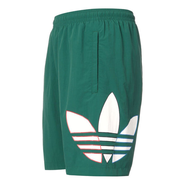 

Шорты оригинальные трехцветные короткие мужские Adidas, зеленый