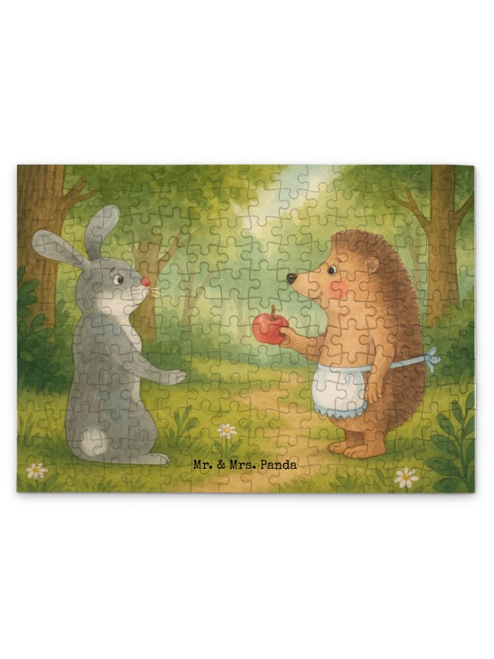 

Mr. & Mrs. Panda Рисунок кролика-ежика-головоломки, выполненный белым цветом без каких-либо надписей