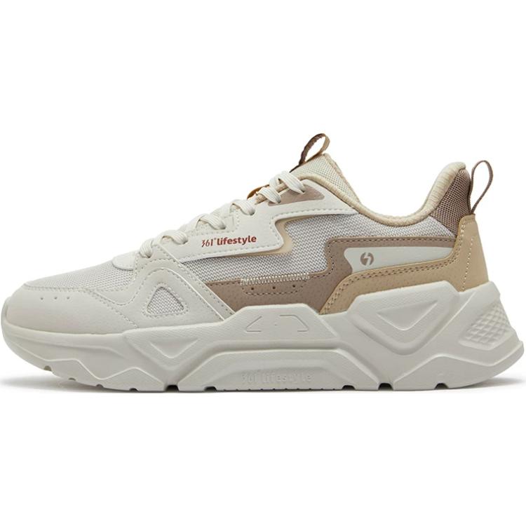 

361° Низкие повседневные кроссовки Men's Beige Brown нескользящие и дышащие