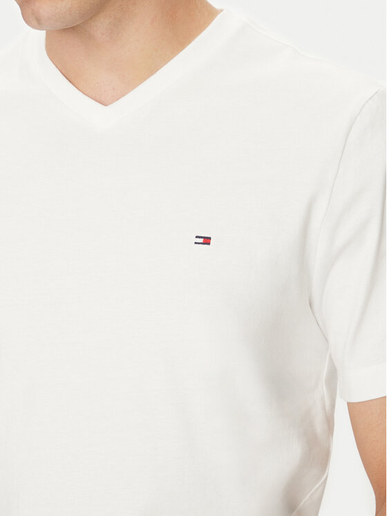 Футболка обычного кроя Essential V-Neck Tee MW0MW39249 Tommy Hilfiger, белый — фото 4