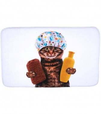 

Коврик для ванной SANILO Shower Cat 70x110 cm, 70x1,5x110 см, коричневый