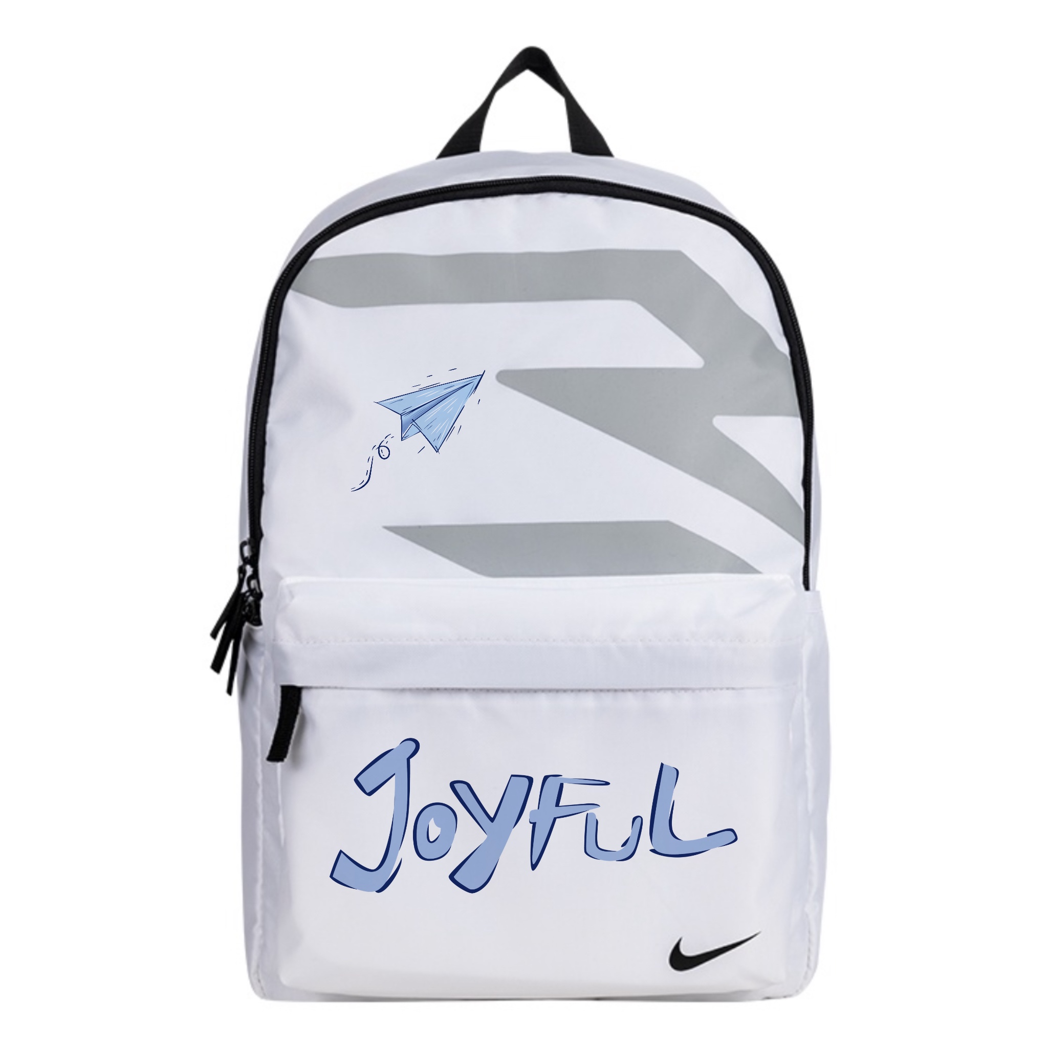 

Nike Полиэстеровый рюкзак унисекс белый, Joyful