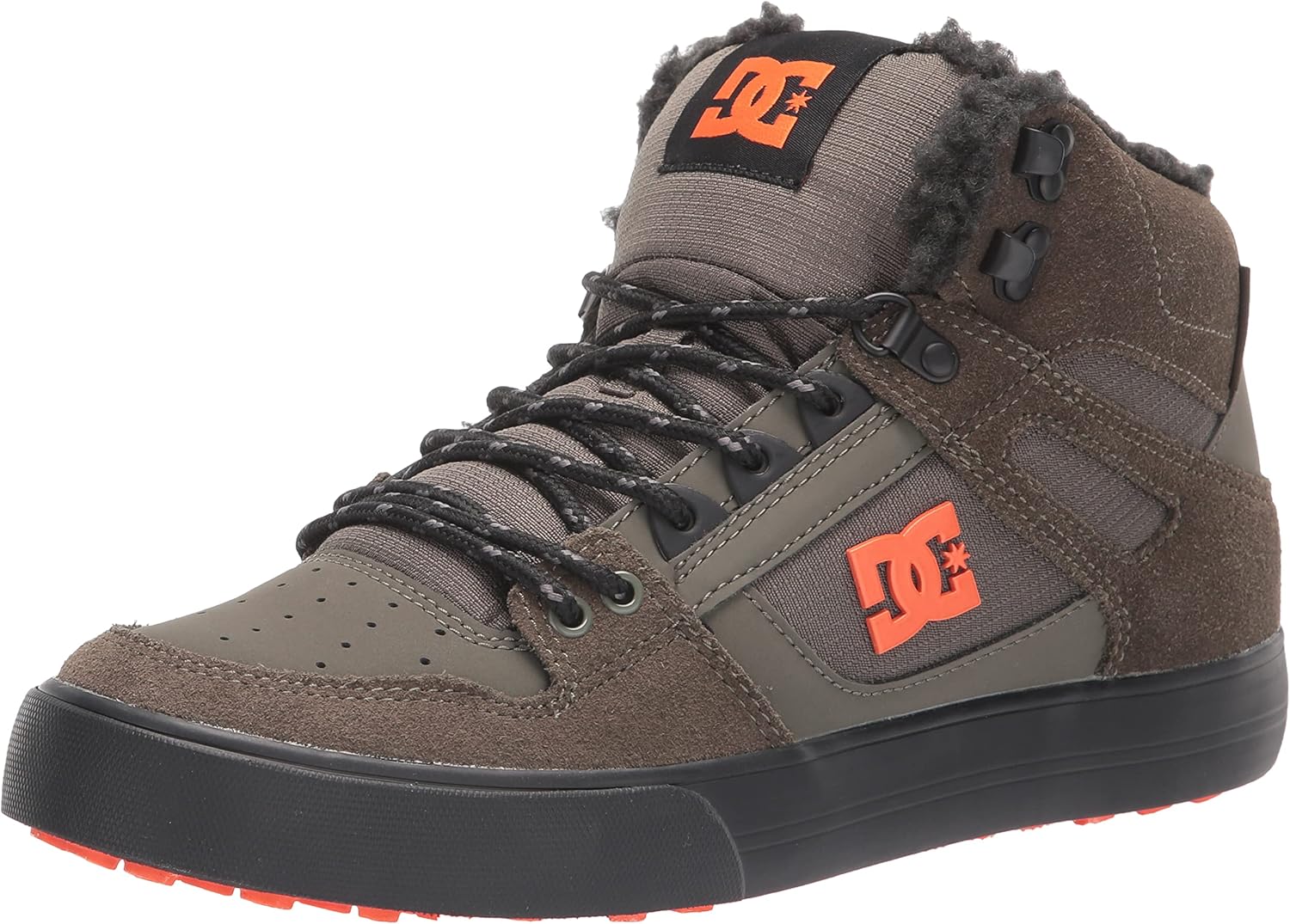 

Мужские высокие кеды для скейтборда DC Men's Pure Dc Shoes, оранжевый/оливковый