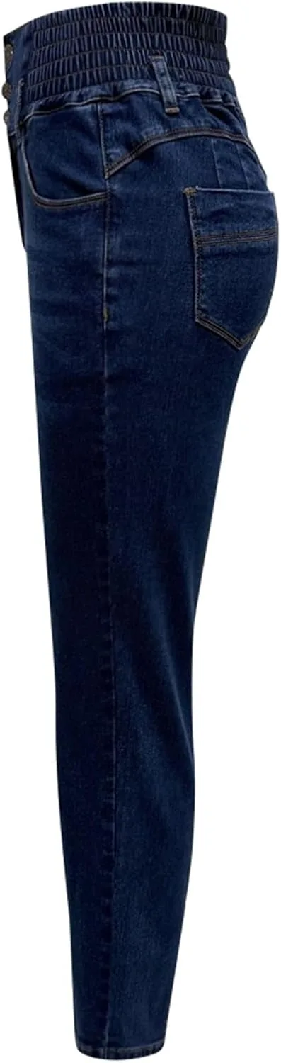 Женские джинсы с высокой талией и расклешенным низом, Stretchy Bell Bottom — фото 4