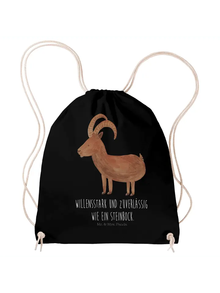 

Спортивная сумка Mr & Mrs Panda Sportbeutel Sternzeichen Steinbock, черный