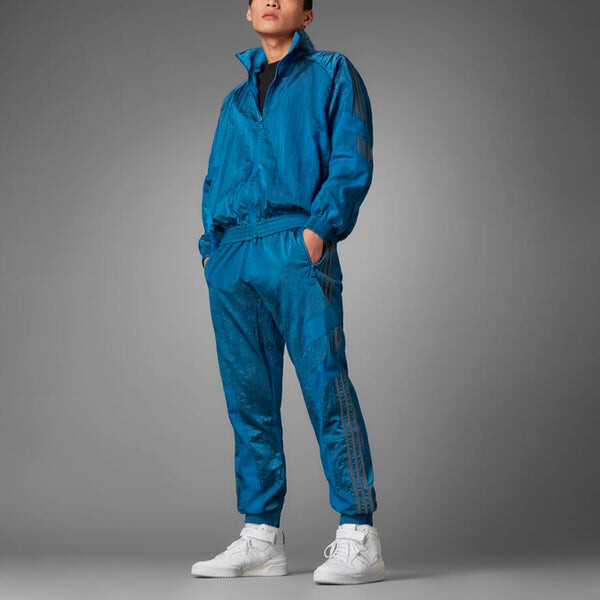 Спортивные штаны adidas originals Blue Version Series Side Stripe Loose Sports Pants, синий — фото 2
