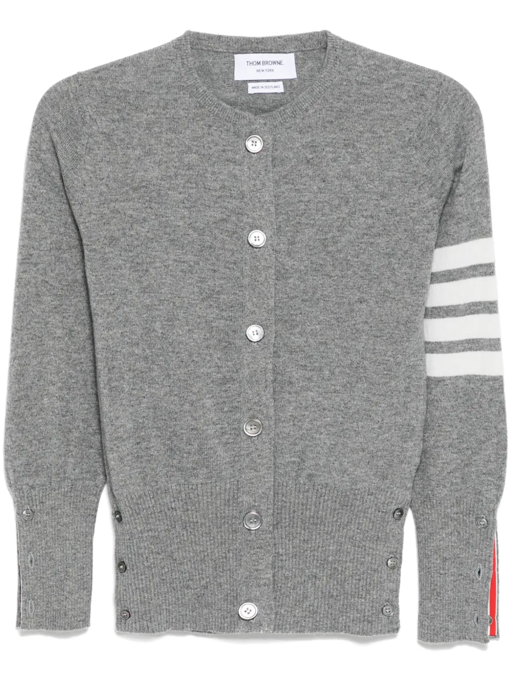 

Кардиган с полосками 4-Bar THOM BROWNE, серый