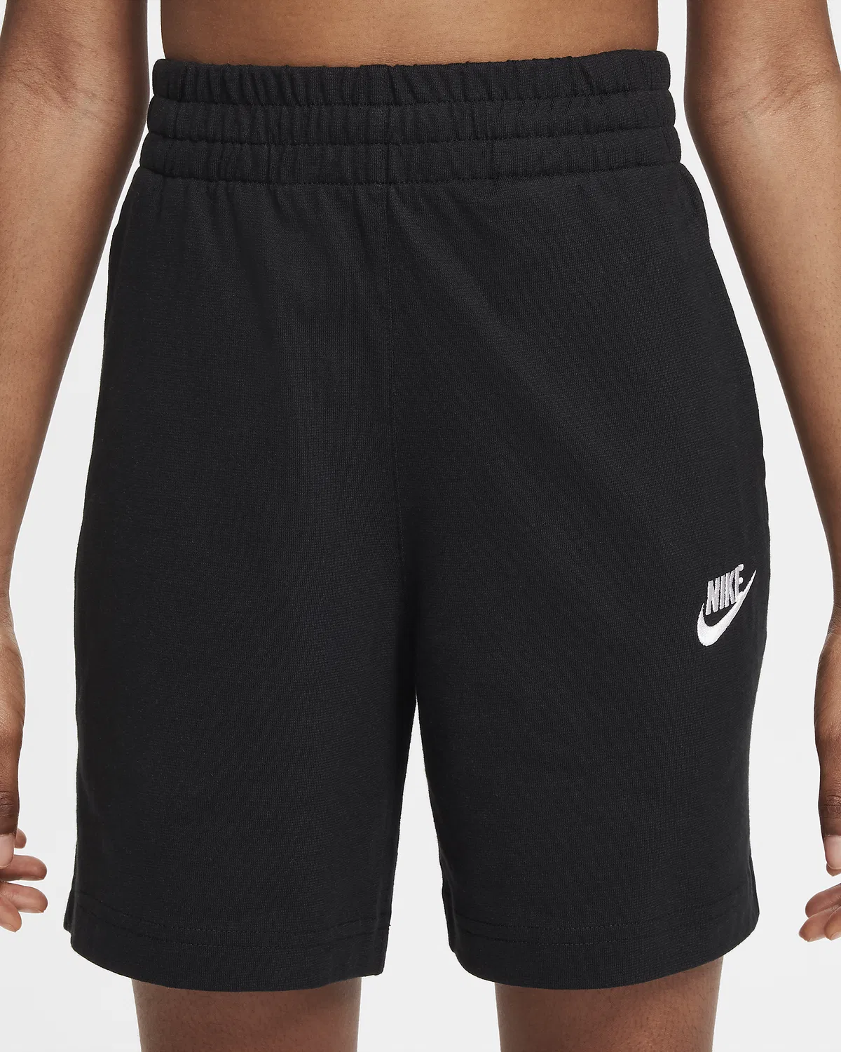 Детские шорты Nike Sportswear Club 6" Knit, Black/White — фото 3