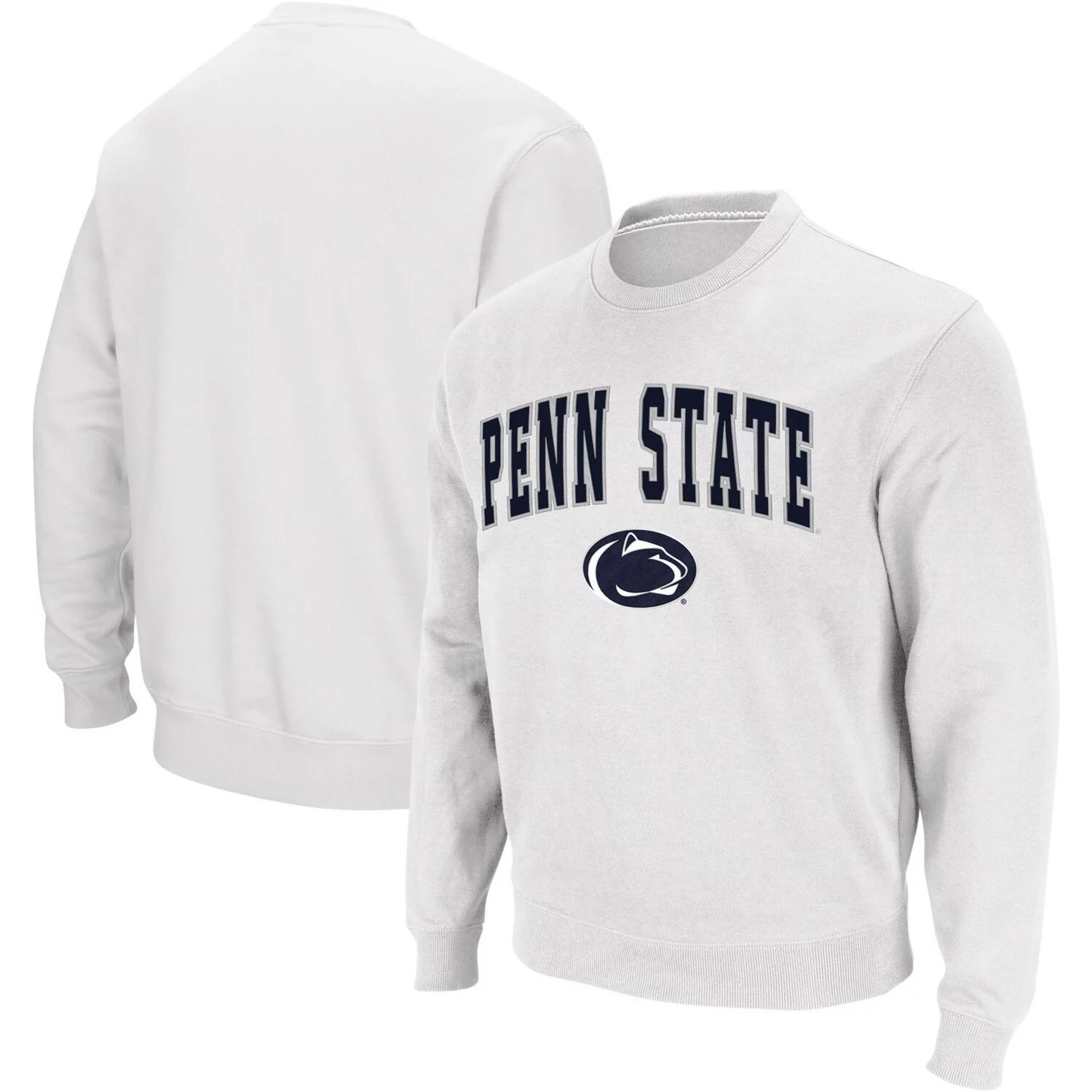 

Мужской белый свитшот с круглым вырезом Penn State Nittany Lions Arch & Logo Colosseum