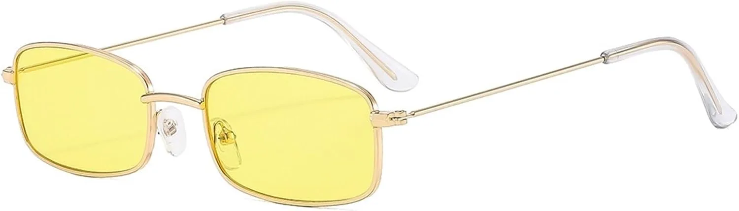 

Металлические женские солнцезащитные очки для отдыха, для вождения на открытом воздухе, мужские солнцезащитные очки для поездок на работу Generic, Yellow