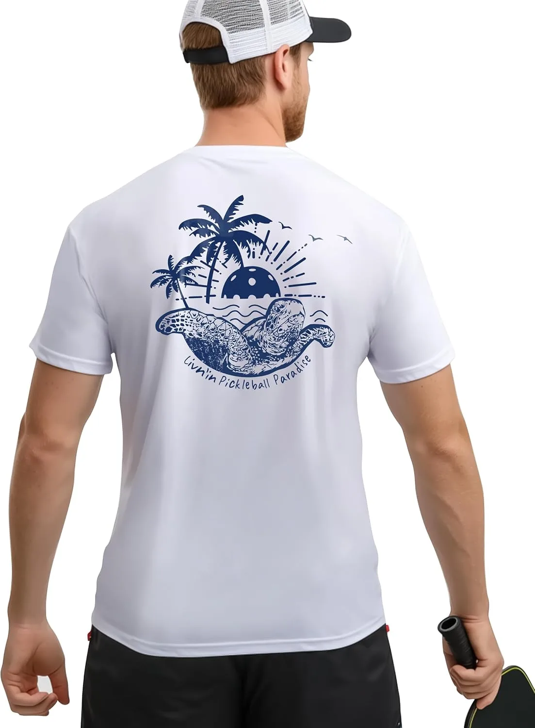 

Футболка для пиклбола мужская UPF 50+ Quick Dry Fjalljós