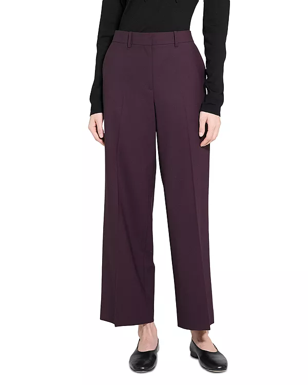 

Брюки с широкими штанинами Theory, фиолетовый