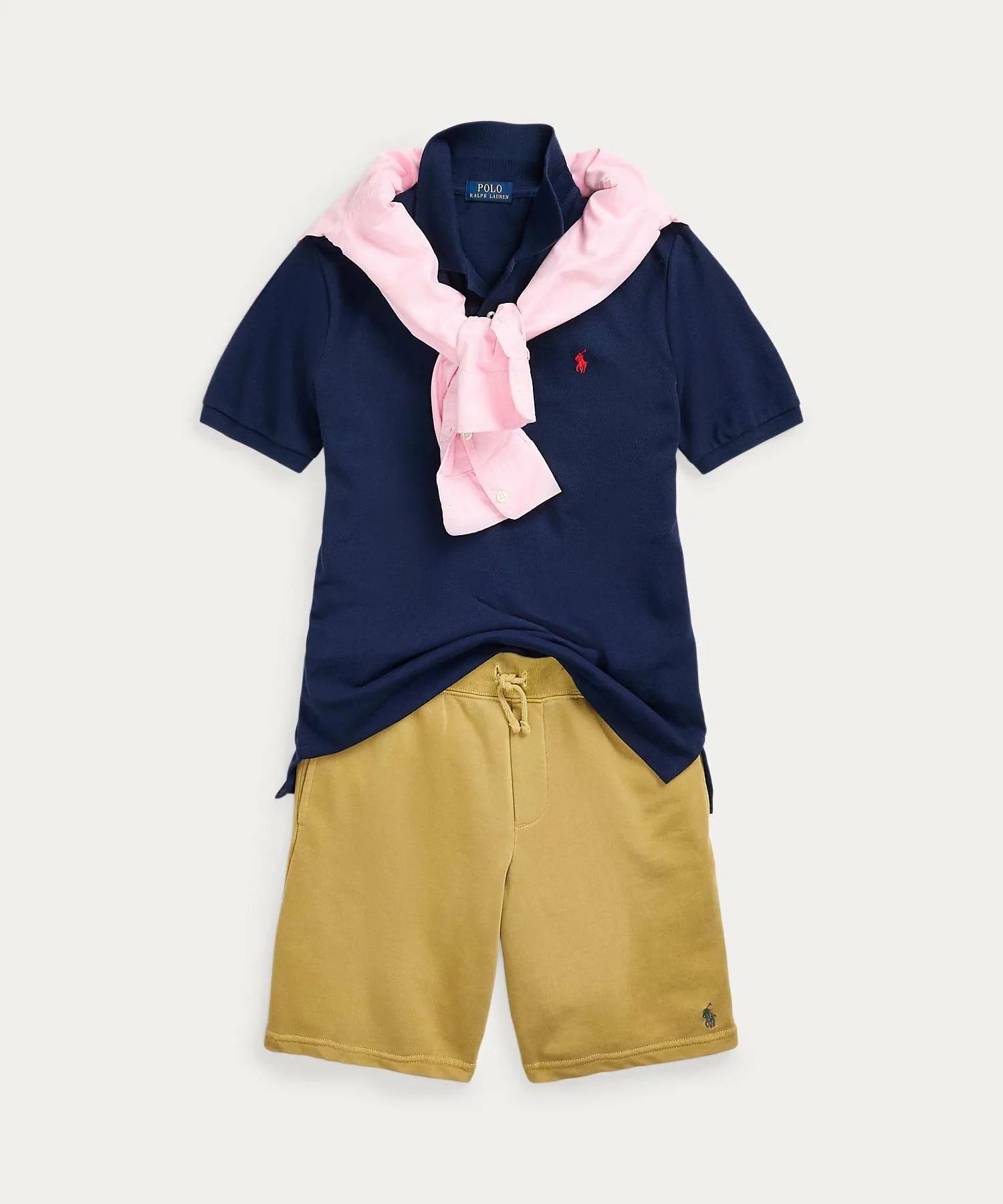 Хлопковая сетчатая рубашка-поло (Для мальчиков 8-20 лет) Polo Ralph Lauren, 410 Navy — фото 3