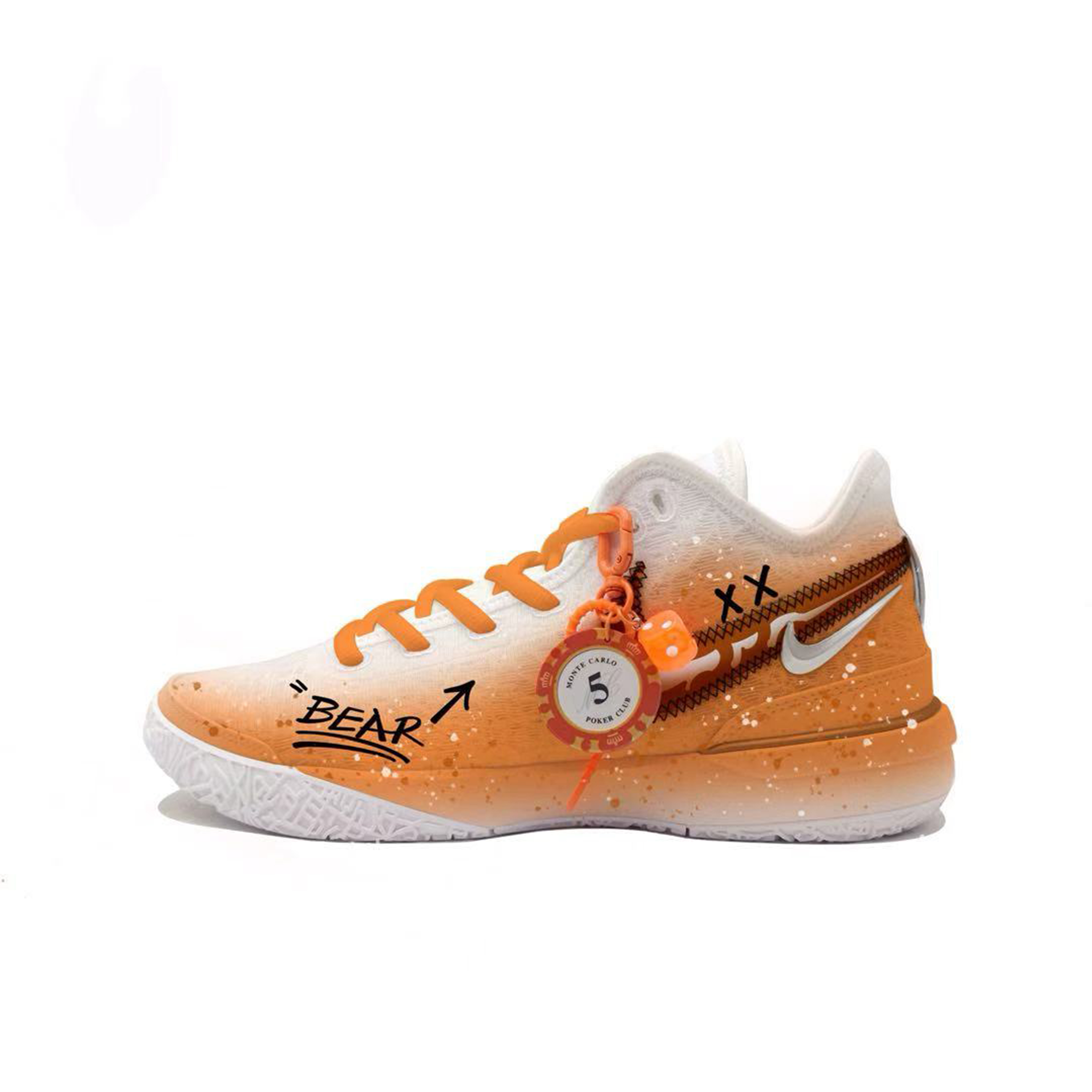 

Nike Баскетбольные кроссовки LeBron NXXT Gen Zoom LeBron NXXT Gen с низким антискользящим покрытием, износостойкие, мужские, оранжевые