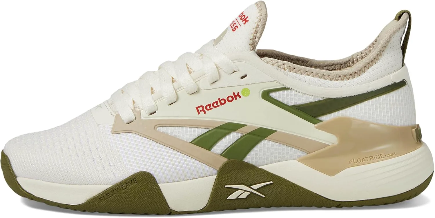 Мужские спортивные кроссовки Reebok Nano Court для пикубола, бежевый/зеленый — фото 4