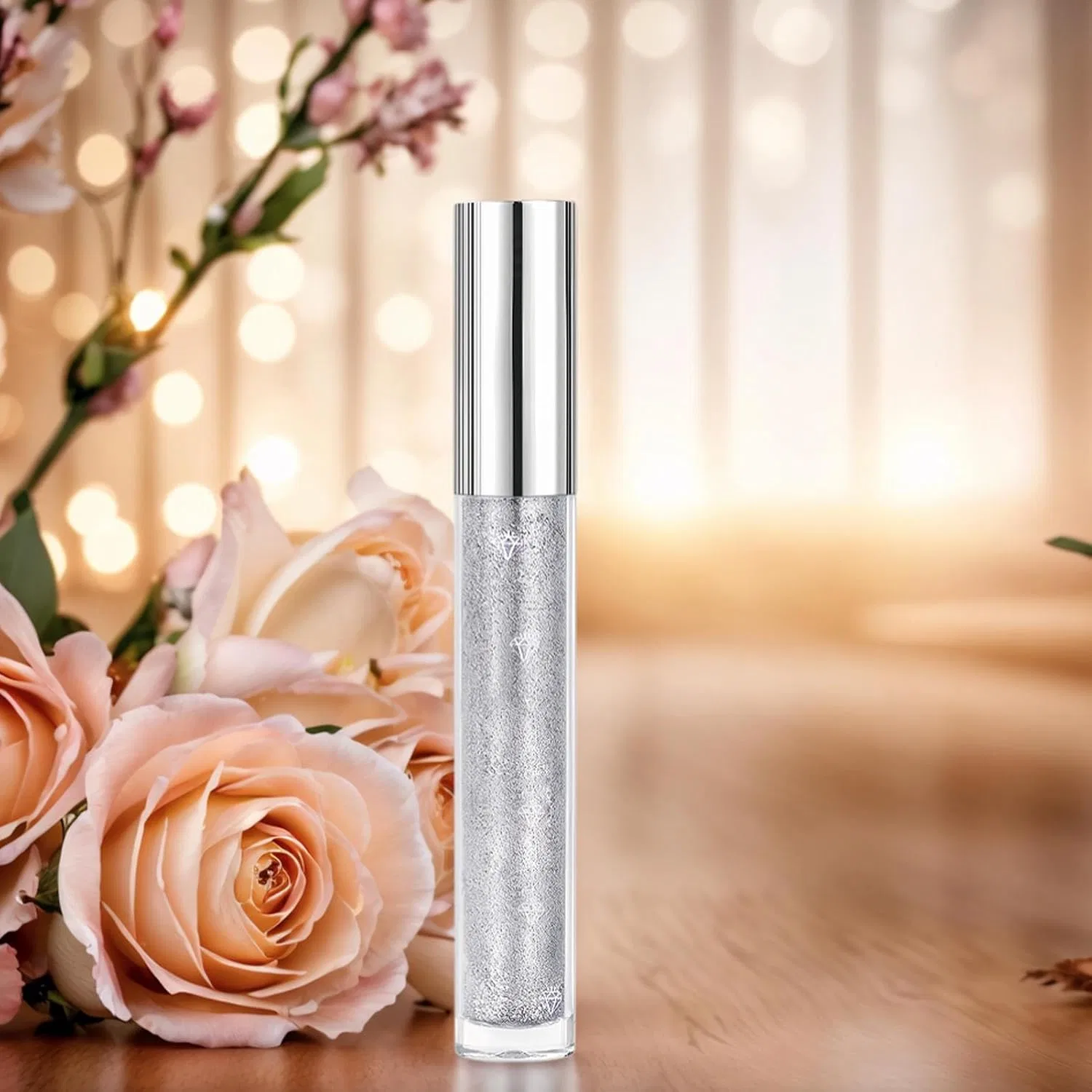 Тушь для ресниц Shiny Eye Mascara Glitter Waterproof, серебристая — фото 2