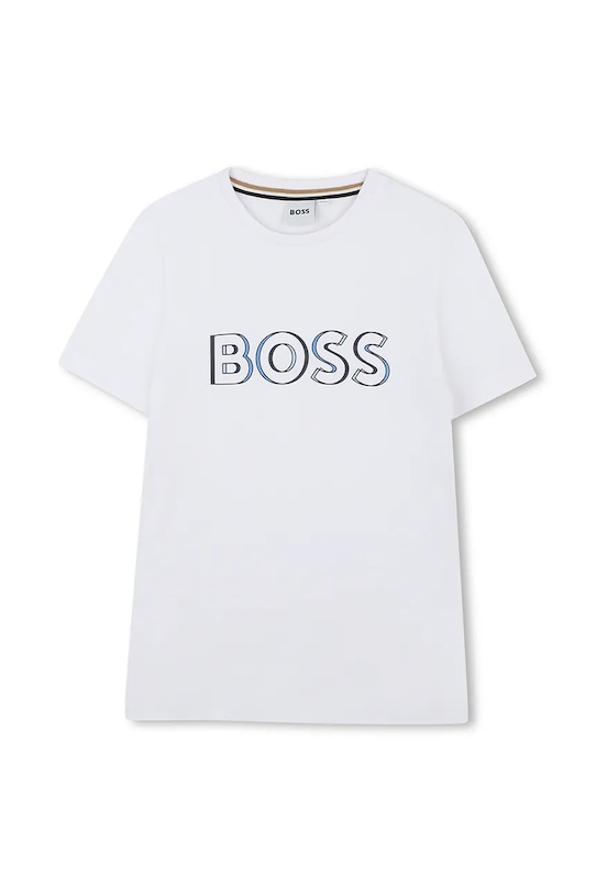 

Детская хлопковая футболка Boss, белый