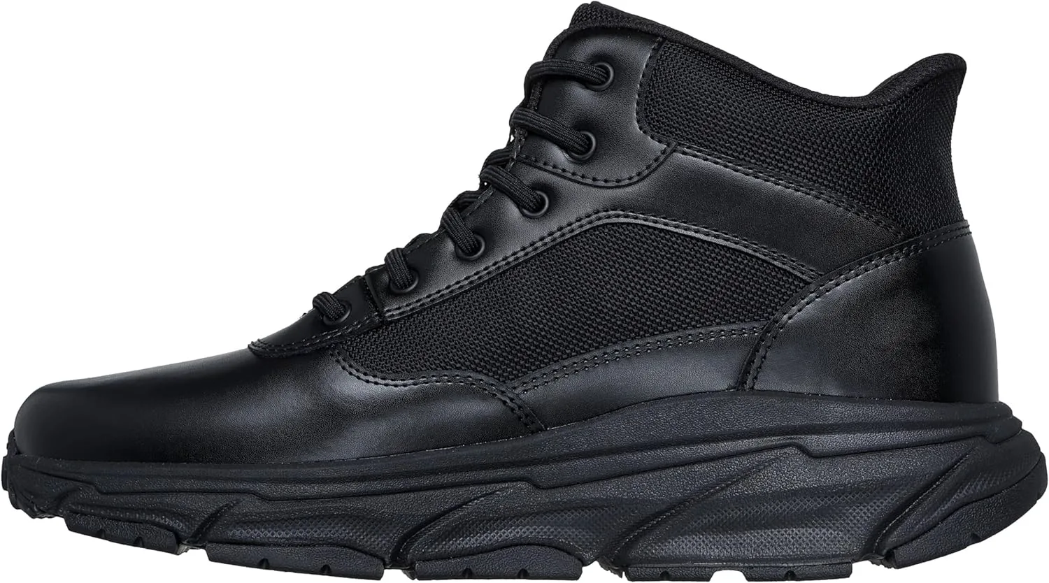 Мужские военные и тактические ботинки Skechers D'lux Jouney Sr Redron на шнуровке с эластичными шнурками, черный — фото 3