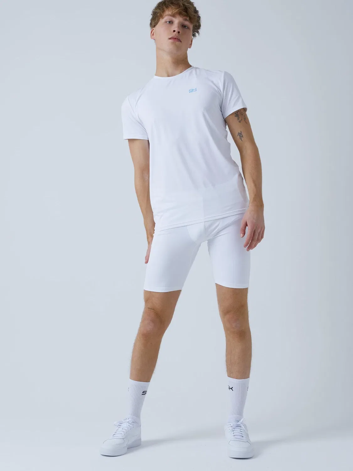 Тайтсы скинни 'Short Tights mit Taschen' Sportkind, White — фото 3