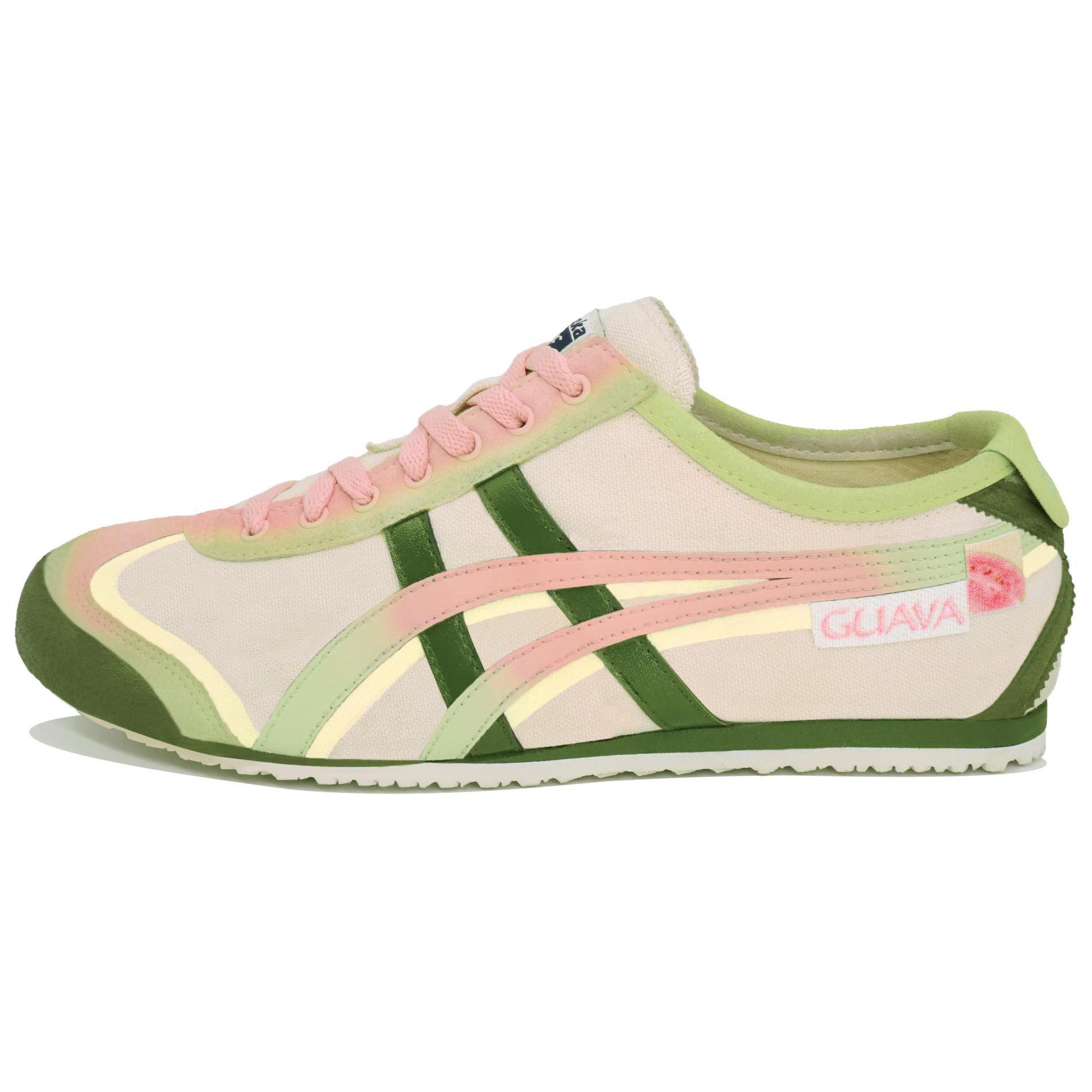 

Кроссовки Onitsuka Tiger MEXICO 66 Lifestyle Shoes Unisex Low-top Rice Pink Green, зеленый