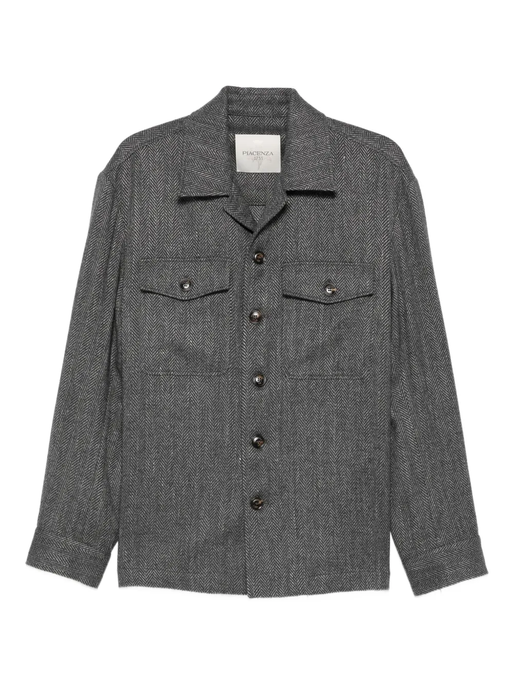 

Куртка в елочку Piacenza Cashmere, серый