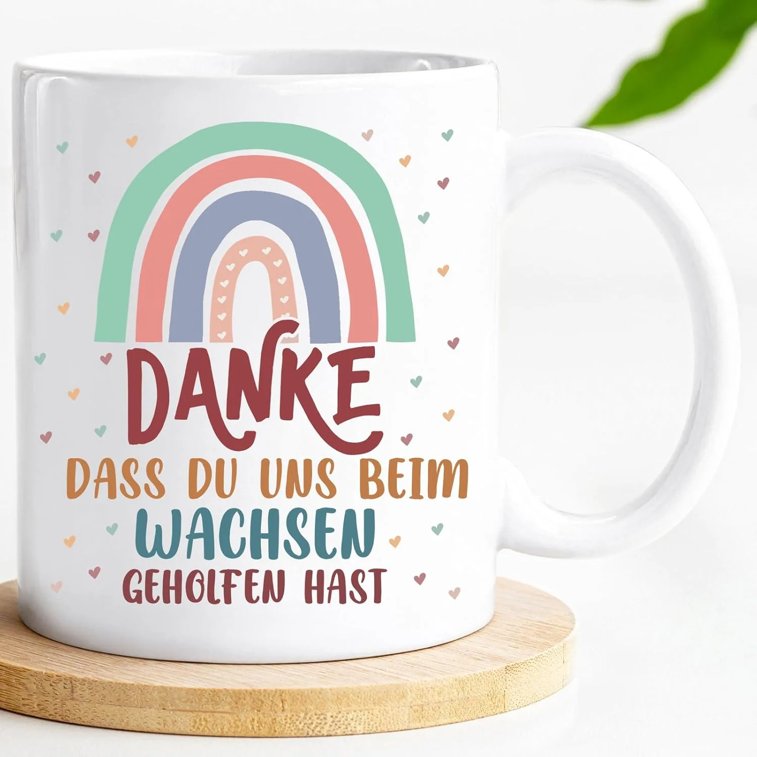 Кофейная кружка "Danke dass du uns beim Wachsen gehelfen hab" | Белый стандарт | Подарок на прощание учителю Jungle Mug — фото 2