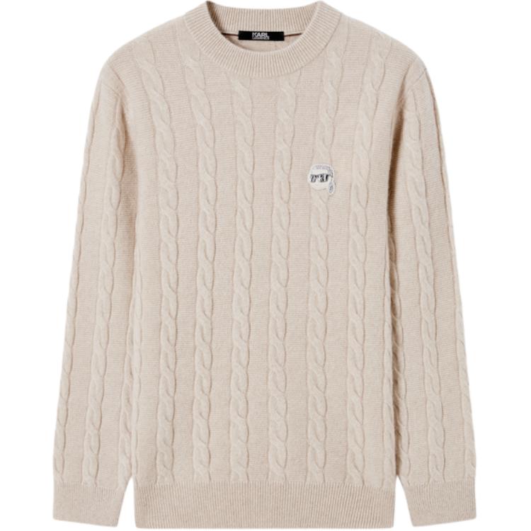 

KARL LAGERFELD SS26 Кашемировый свитер мужской KARL LAGERFELD / Karl Lagerfeld Jeans, бежевый