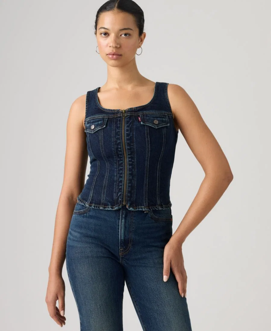 Женский жилет в винтажном стиле с застежкой-молнией спереди Levi'S — фото 2