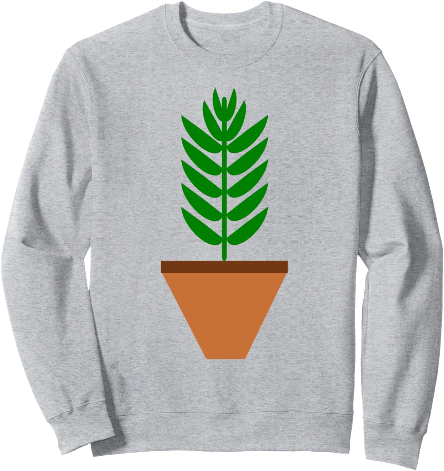 

Толстовка с изображением комнатного растения в горшке Fashion Tees, серый