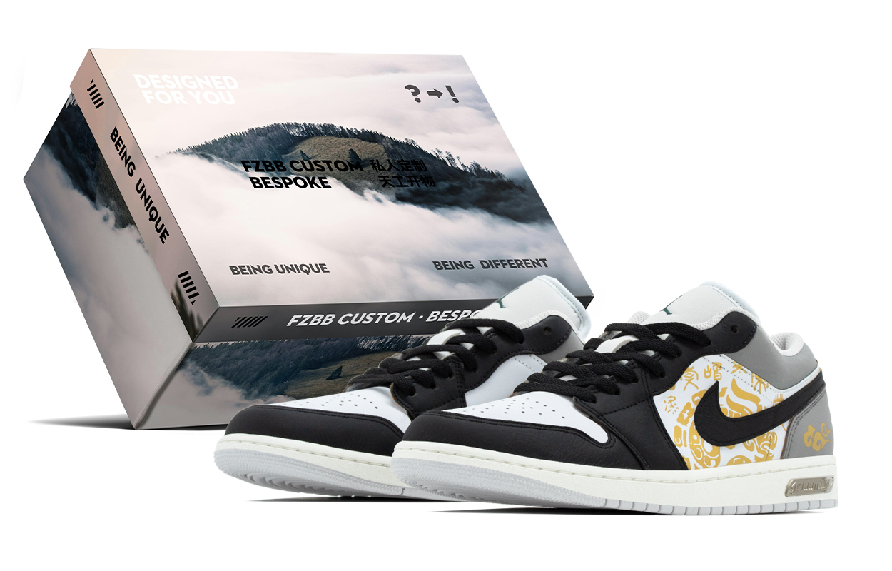 

Jordan Кроссовки Air 1 Vintage мужские низкие черные серые белые