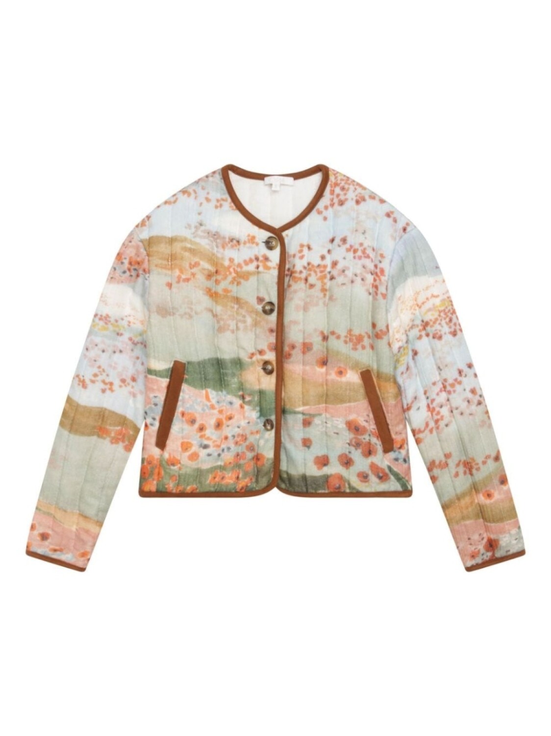 

Chloé Kids шерстяной пуховик с принтом, белый