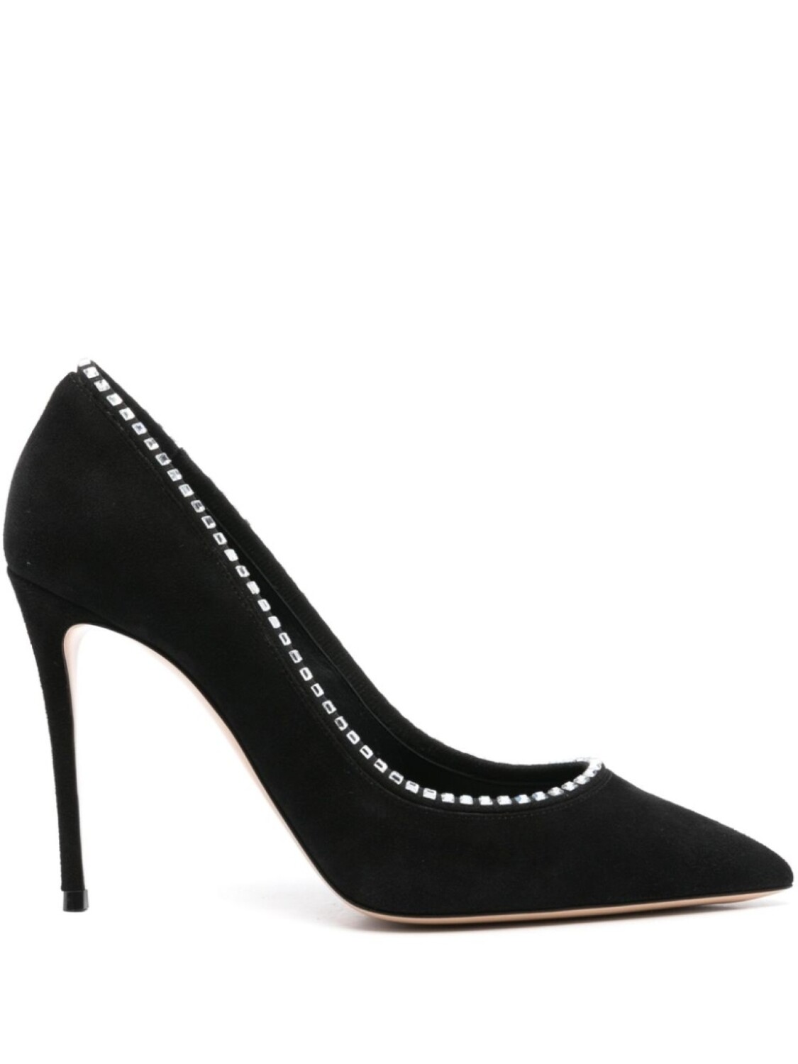 Туфли с кристаллами Casadei, черный