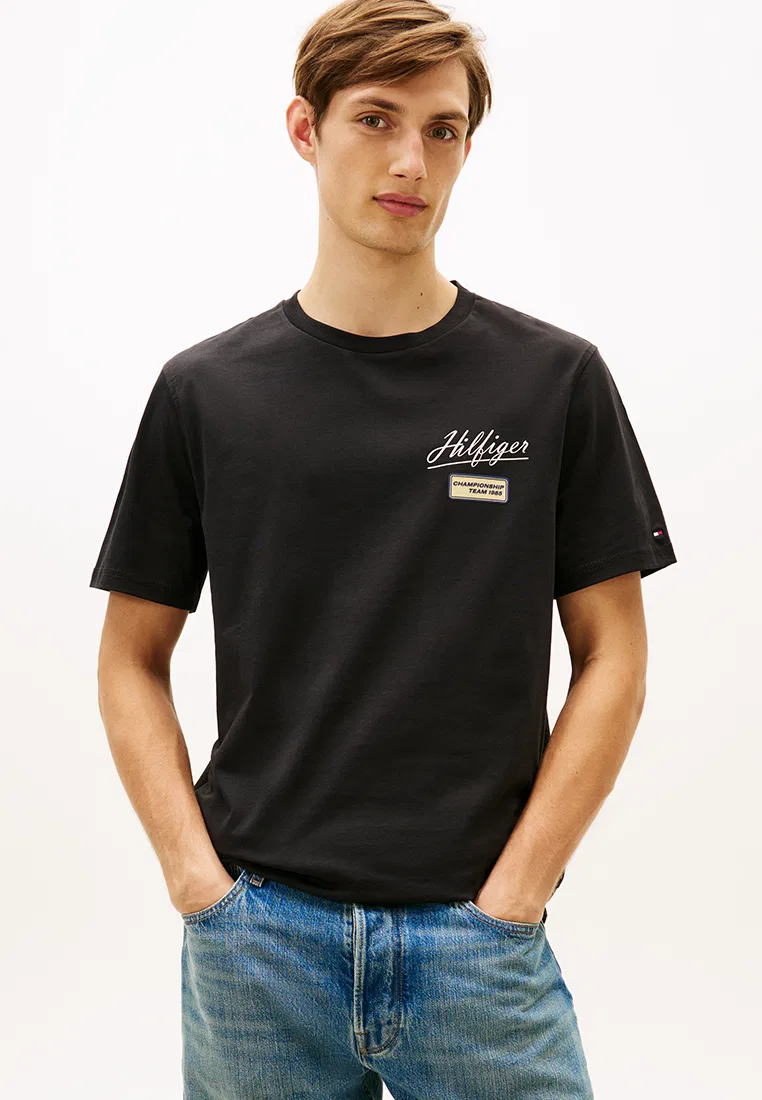 Футболка с графическим принтом, TH Mainline Tommy Hilfiger, черный